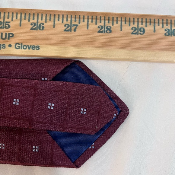 3 for $20 Royal Classic Burgundy Checkered Tie - Picture 5 of 8